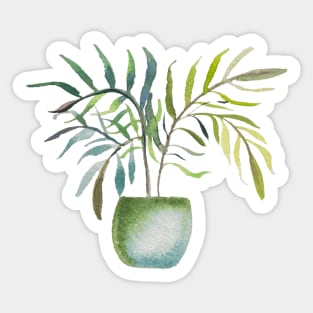 Blue and Green Houseplant Sticker